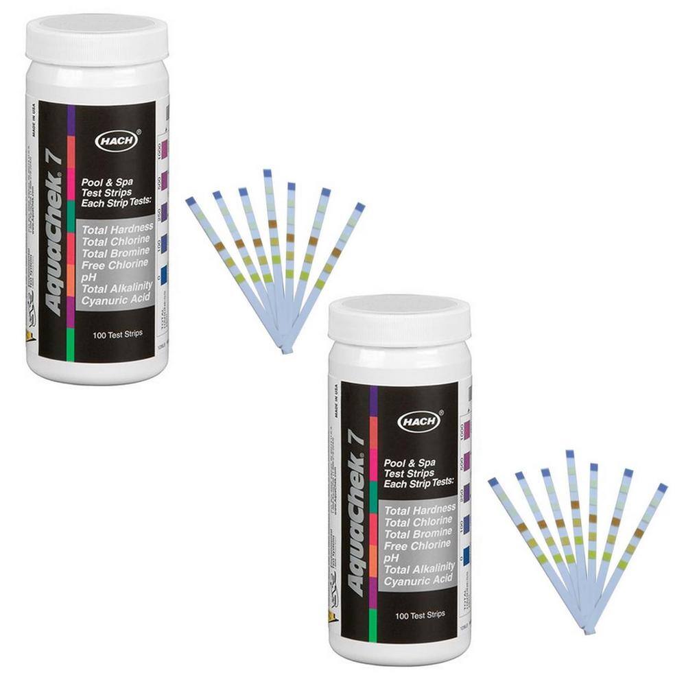 Aquachek 7 In 1 Silver Swimming Pool Spa Chlorine Ph Test Strips 2 X 551236 The Home Depot