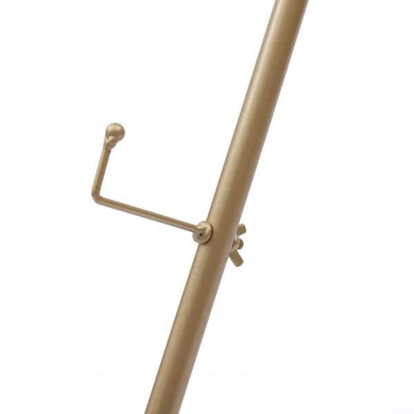 YIYIBYUS 46.5 in. x 19.7 in. Gold Metal Portable Floor Easel Stand