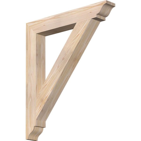 Ekena Millwork 3.5 in. x 30 in. x 26 in. Douglas Fir Traditional Smooth Bracket