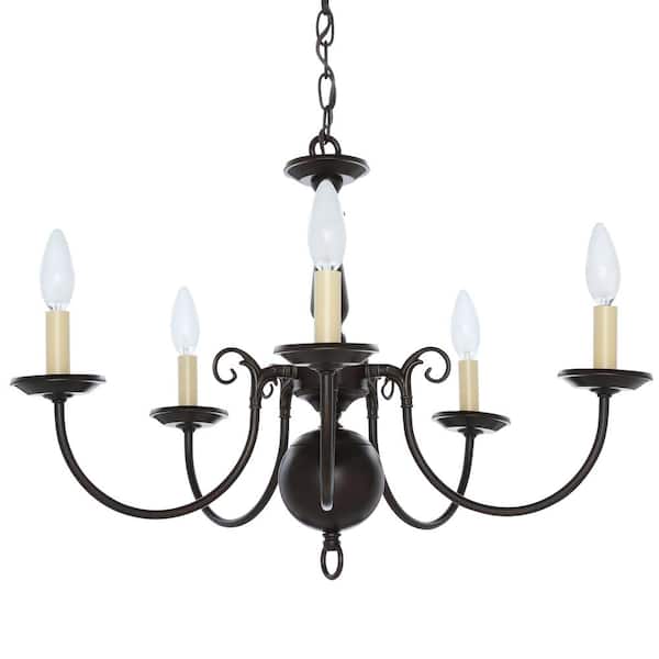 Progress Lighting Americana 5-Light Antique Bronze Traditional Chandelier