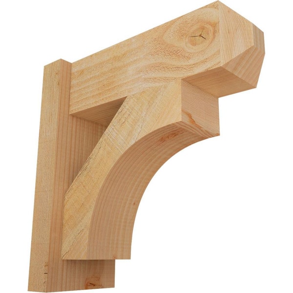 Ekena Millwork 6 in. x 16 in. x 16 in. Douglas Fir Westlake Craftsman Rough Sawn Outlooker