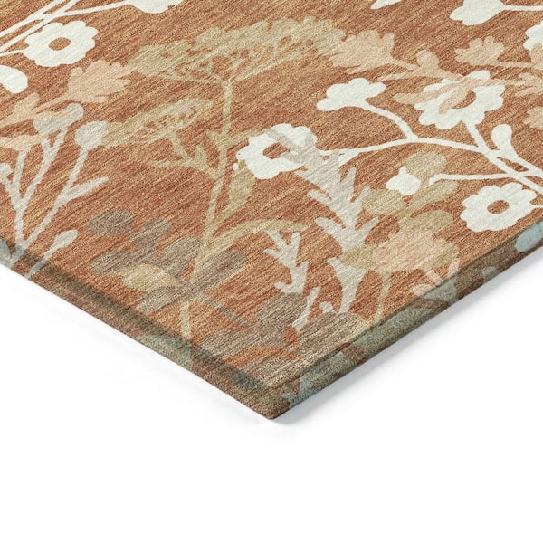 Chantille Machine Washable Indoor/Outdoor Abstract ACN2334 Paprika 5 ft. x 7 ft. 6 in. Area Rug