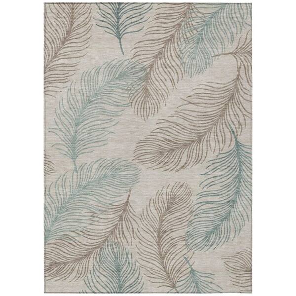 Chantille Machine Washable Indoor/Outdoor Abstract ACN3028 Dune 5 ft. x 7 ft. 6 in. Area Rug