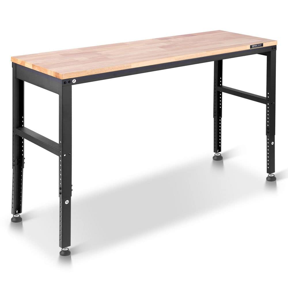 Adjustable Workbench, 2000 lbs., 61 in. x 20 in., Height Adjustable 27.1-36 in., with Power Outlets. Hardwood Top price history on PriceWatchPro
