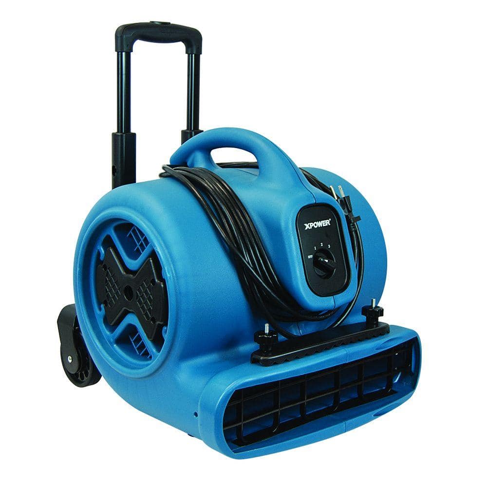XPOWER 1/2 HP Air Mover Blower Fan with Telescopic Handle and