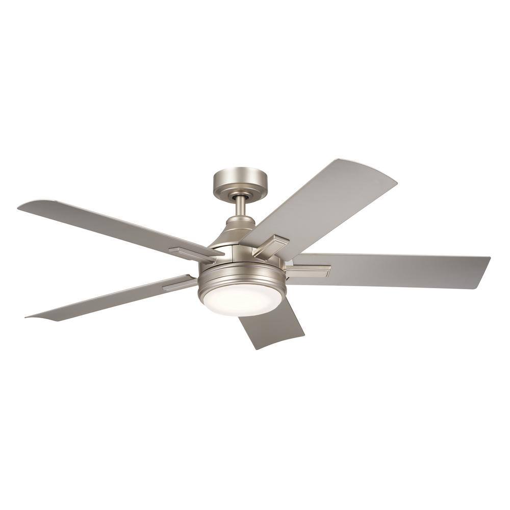 Tide WeatherPlus 52 in. Outdoor Brushed Nickel Downrod Mount Ceiling Fan wi