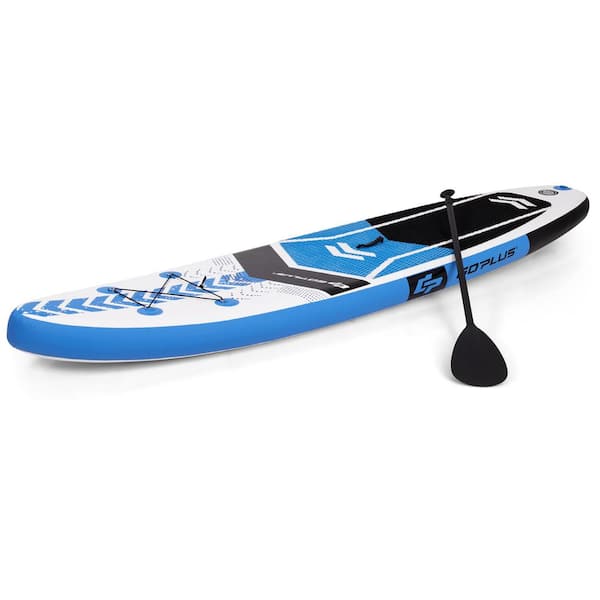 Costway 126 in. Inflatable Stand Up Paddle Board SUP with Carrying Bag Aluminum Paddle