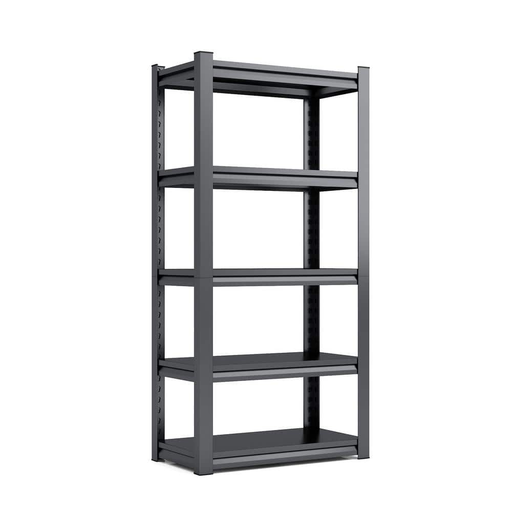 5 Tier Metal Shelves for Storage 2000 LBS. Heavy Duty Adjustable Garage Shelf (35 in. W x 72 in. H x 15 in. D), Black price history on PriceWatchPro