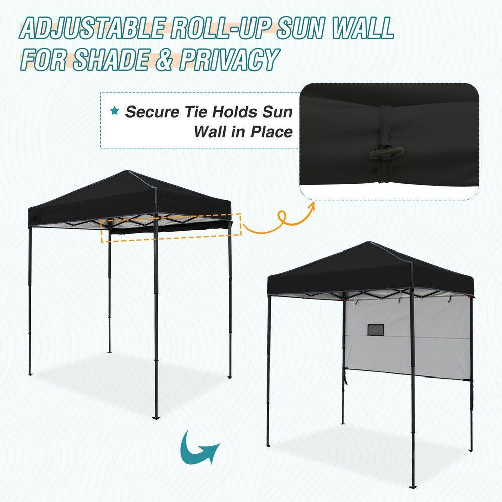 Eagle Peak 6x4 Black and Gray Adjustable Outdoor Canopy Tent