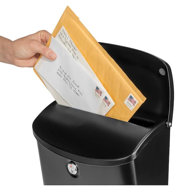 Parkside Locking Wall Mount Mailbox in Black Parkside Locking Wall Mount Mailbox in Black