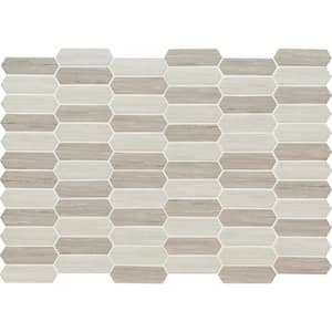Silva Oak Picket 9.84 in. x 14.13 in. Glossy Glass Mesh-Mounted Mosaic Tile (14.55 sq. ft./Case)