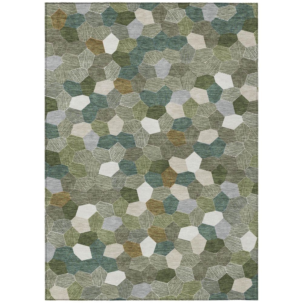 Chantille Machine Washable Indoor/Outdoor Abstract ACN2573 Olive 5 ft. x 7 ft. 6 in. Area Rug price history on PriceWatchPro
