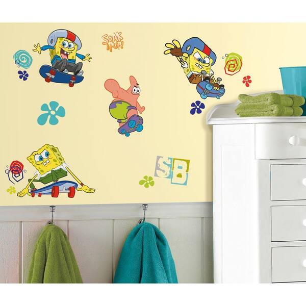 RoomMates Spongebob Skaters Peel and Stick Wall Decal