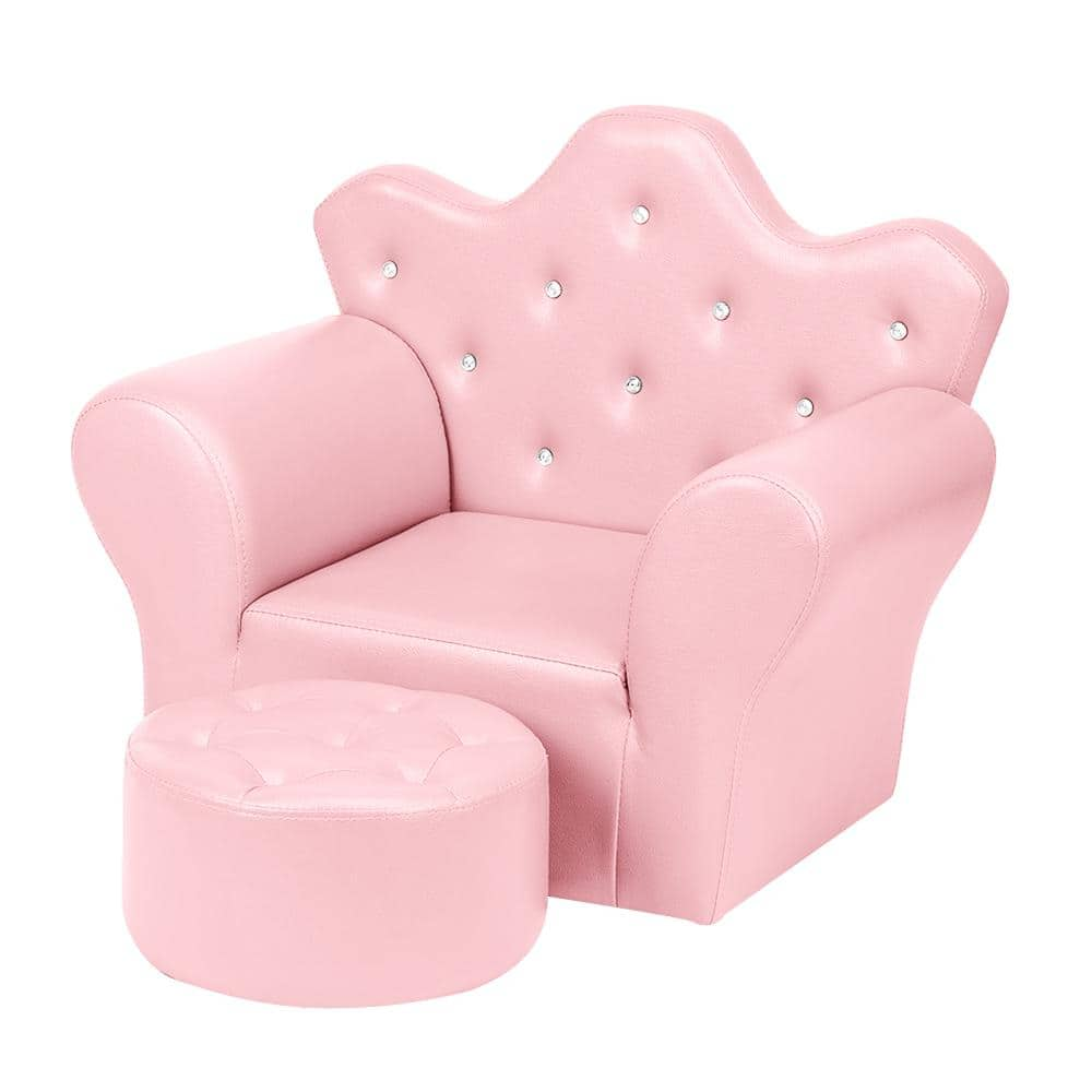 Winado Pink Sponge PU Leather Kids Sofa (Set of 2) 687403159193 - The ...