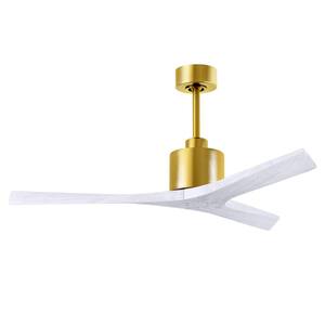 Mollywood 52 in. Indoor/Outdoor Brushed Brass Ceiling Fan with Remote Control Included