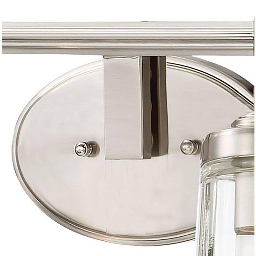 Elegant Brushed Nickel 4-Light Bath Vanity with Clear Glass