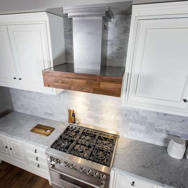 ZLINE 30" Convertible Designer Series Wooden Wall Mount Range Hood in Butcher Block (681W-30)
