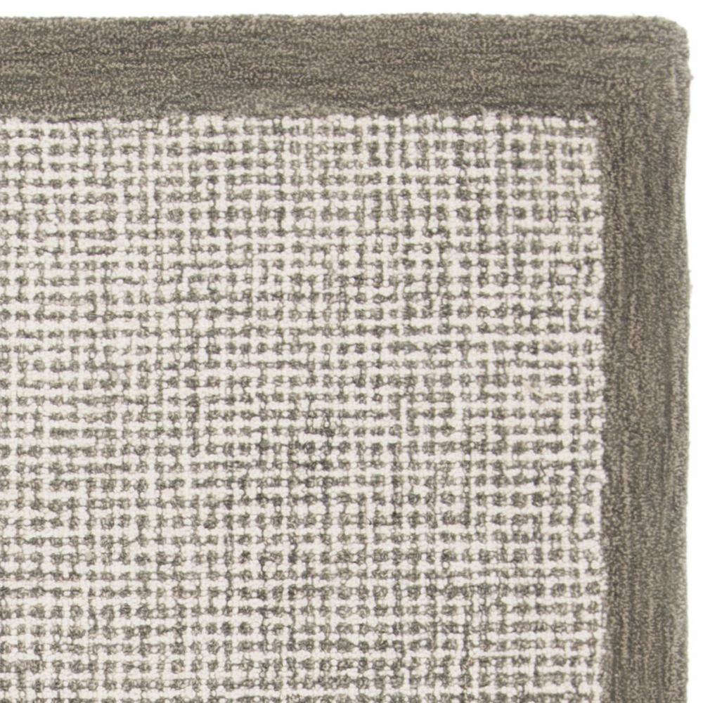 Ivory Abstract Tufted Wool Square Rug 6'x6'