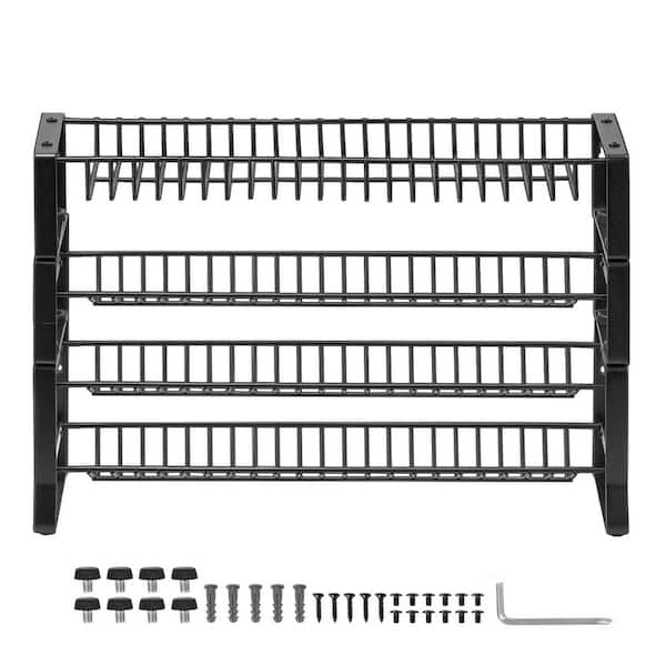 15.8 in. W x 4.6 in. D Spice Rack Organizer for Cabinet Kitchen Countertop Seasoning Organizer, Black