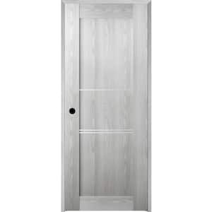 Vona 36 in. x 80 in. Right-Hand Ribeira Ash Textured Solid Core Wood Single Prehung Interior Door