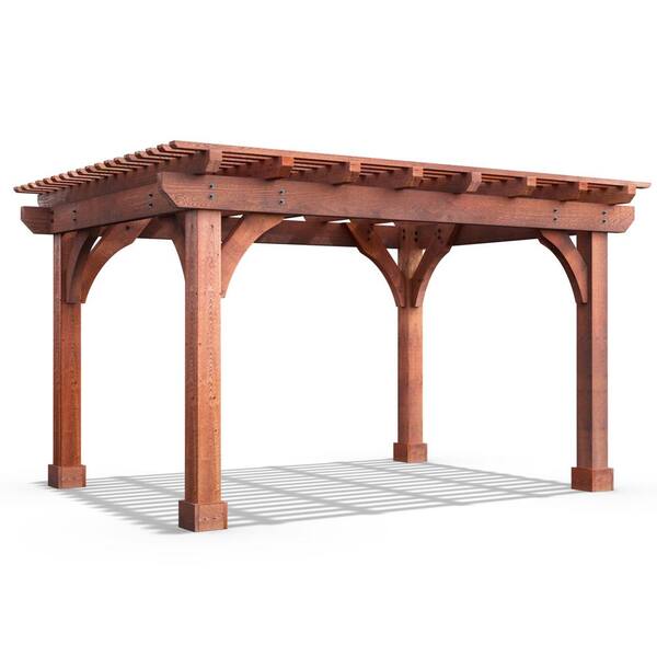 Lawnmaster Installed Monterey 10 ft. x 12 ft. Premium North American Timber Outdoor Patio Pergola with 8 in. x 8 in. Solid Posts