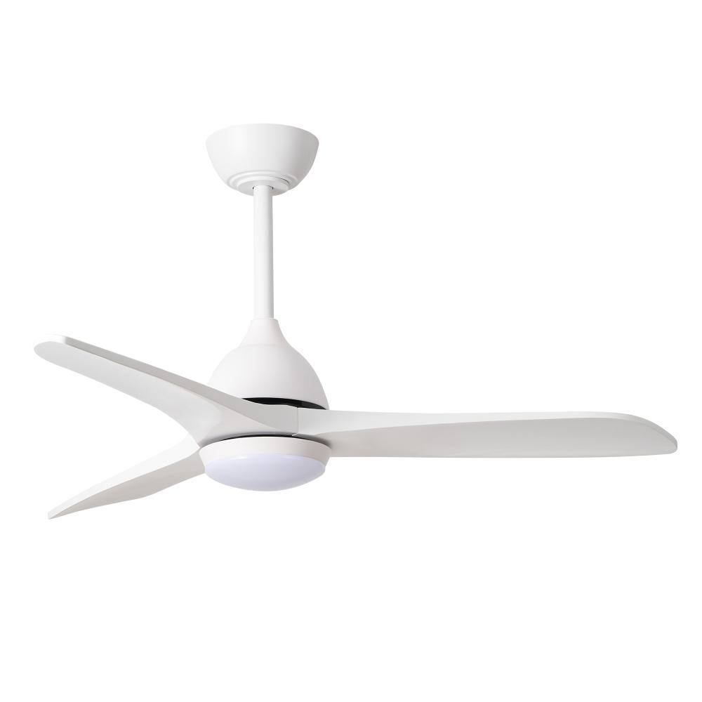 44 in. Indoor White Standard 3 Blades Dimmable Ceiling Fan with Integrated LED and Remote Control for Bedroom price history on PriceWatchPro