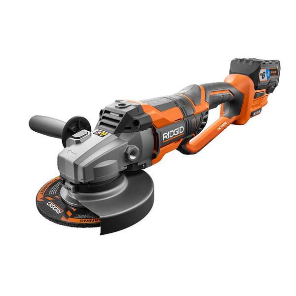 RIDGID 18V OCTANE Brushless Cordless in. Dual Angle Grinder (Tool Only)  R88040B The Home Depot