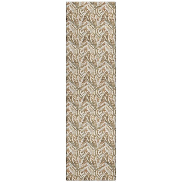 Chantille Machine Washable Indoor/Outdoor Abstract ACN3097 Cream 2 ft. x 7 ft. Runner Rug