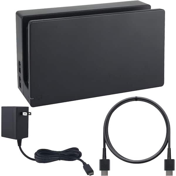 TV Dock Station Set with 1080P HDMI and USB 3.0 Port for Switch Console in Black