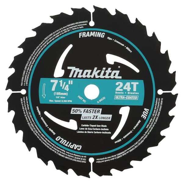 Makita 7-1/4 in. 24 TPI Carbide-Tipped Ultra-Coated Framing Blade (10-Pack)