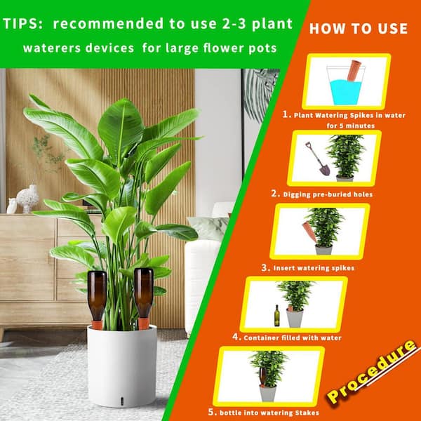 20 Gal. Tree Watering Bag 15 Pack Terracotta Plant Self-Watering Stakes  Automatic Irrigation Devices for Indoor Outdoor OGPH012470 - The Home Depot