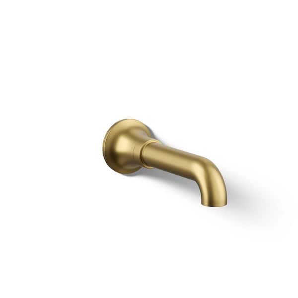 KOHLER Purist Deck-Mount Non-Diverter Bath Spout in Vibrant Brushed Nickel