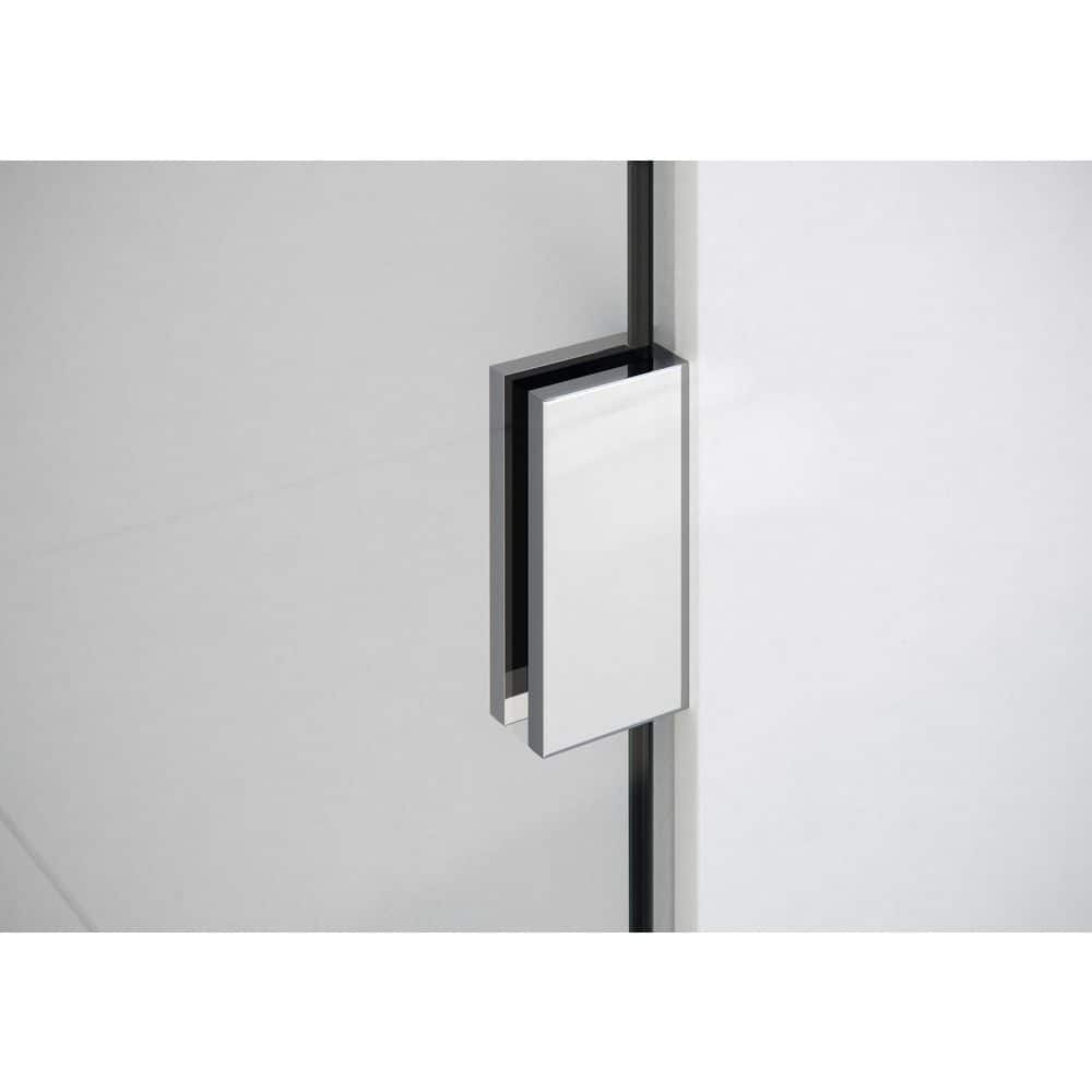 78" Frameless Clear Glass Shower Door with Polished Chrome Hinges