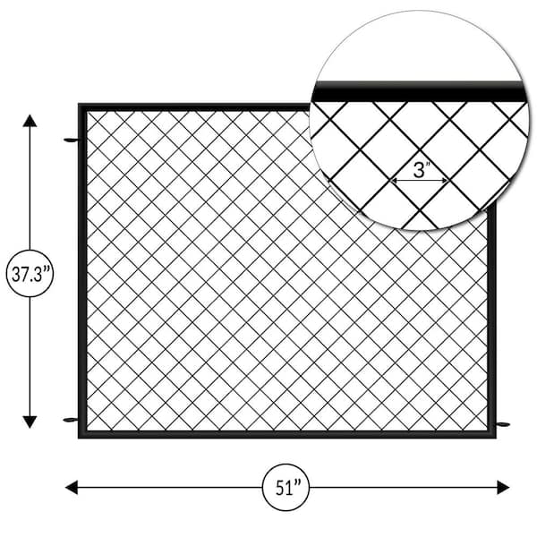 Vigoro 37.3 in. H x 51 in. W Metal Diamond Mesh Garden Fence Panel