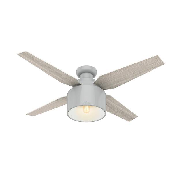 Hunter Cranbrook 52 In Led Low Profile, Hugger Ceiling Fan With Light And Remote