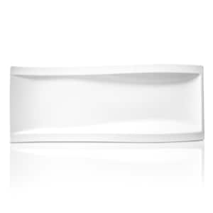New Wave White Porcelain Antipasti Plate