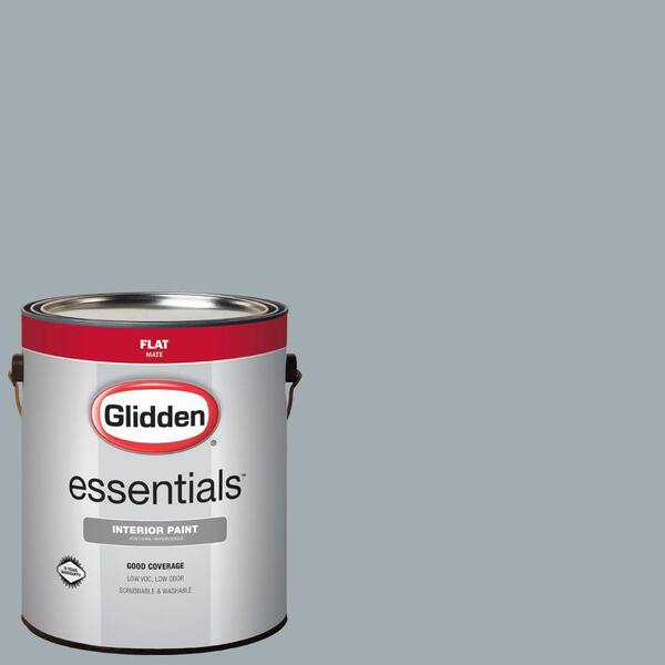 Glidden Essentials 1 gal. #HDGCN33 Winter Sky Grey Flat Interior Paint