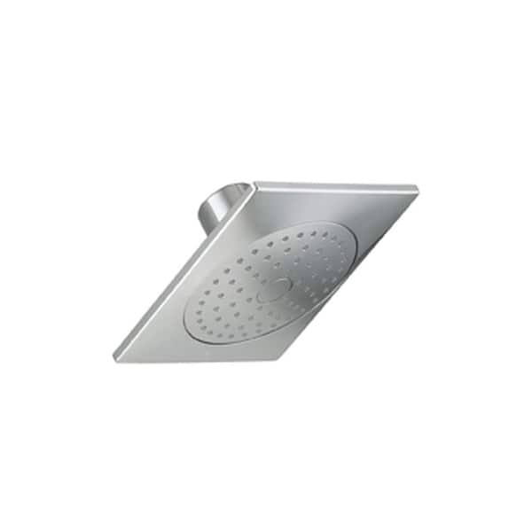 KOHLER Loure 1-Spray 6.3 in. Single Wall Mount Fixed Rain Shower Head in Polished Chrome