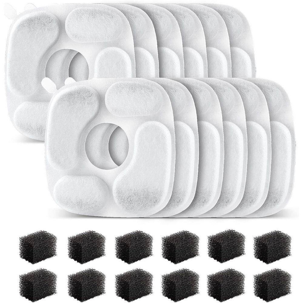 24 Pcs Non-Woven Fabric Activated Cat Water Fountain Replacement Filters, 12 Pack Filters and 12-Pack Pre-Filter Sponges price history on PriceWatchPro