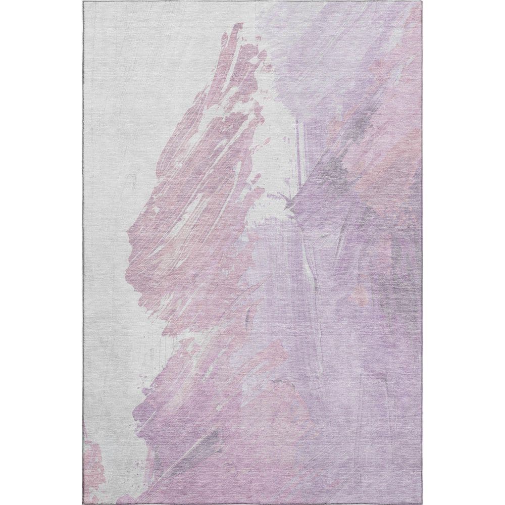 Mayfield Premium Machine Washable Abstract AMF1843 Lavender 5 ft. x 7 ft. 6 in. Area Rug price history on PriceWatchPro