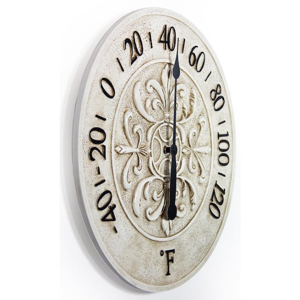 Acanthus Indoor Outdoor Wall Clock & Thermometer – Whitehall Products