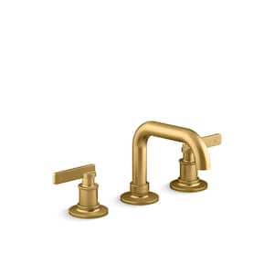 Castia By Studio McGee 8 in. Widespread Double-Handle Bathroom Sink Faucet 1.2 GPM in Vibrant Brushed Moderne Brass