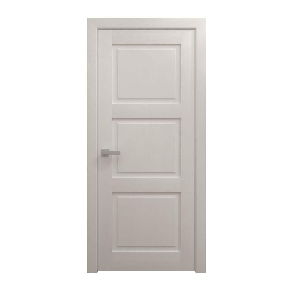18 in. x 96 in. Painted Grey Oak Solid Wood Swing Door with Hardware price history on PriceWatchPro