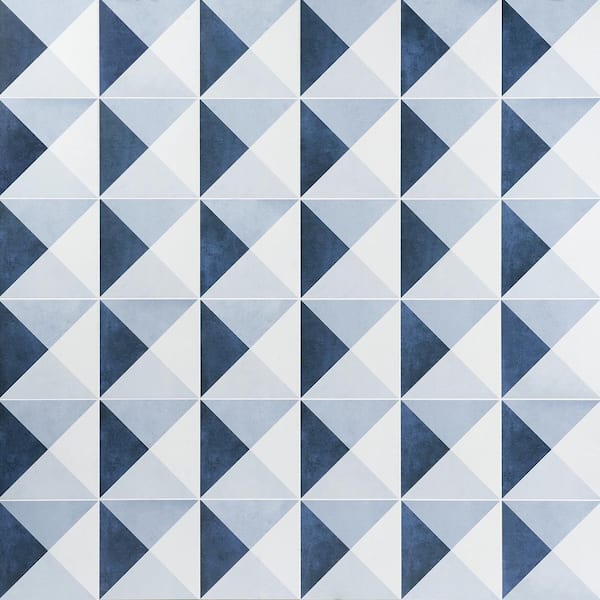 Ivy Hill Tile Elizabeth Sutton Cameo Deco Blue 7.87 in. x 7.87 in. Matte Porcelain Floor and Wall Tile (10.76 sq. ft./Case)