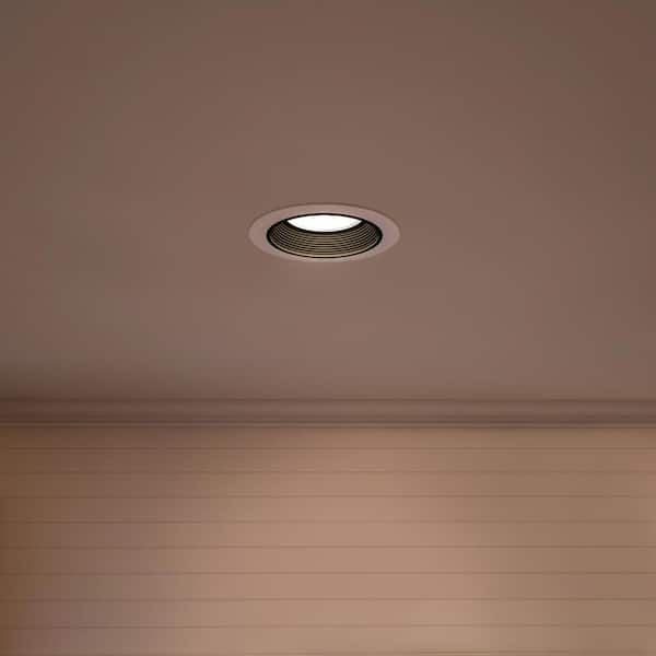 HALO E26 Series 4 in. Black Recessed Ceiling Light Plastic Step 