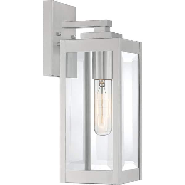Quoizel Westover 1-Light Stainless Steel Outdoor Wall Lantern Sconce