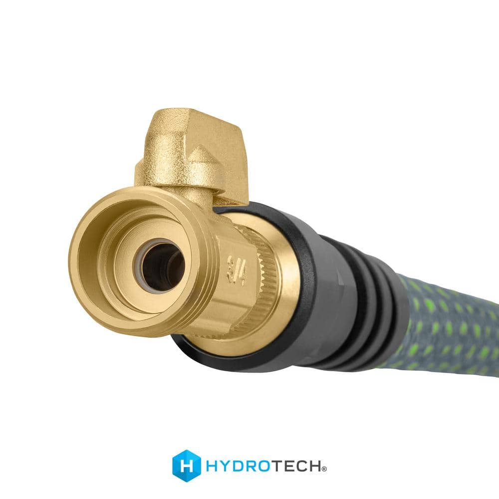 50 ft. Green and Gray Expandable Burst Proof Garden Hose with Brass Valve