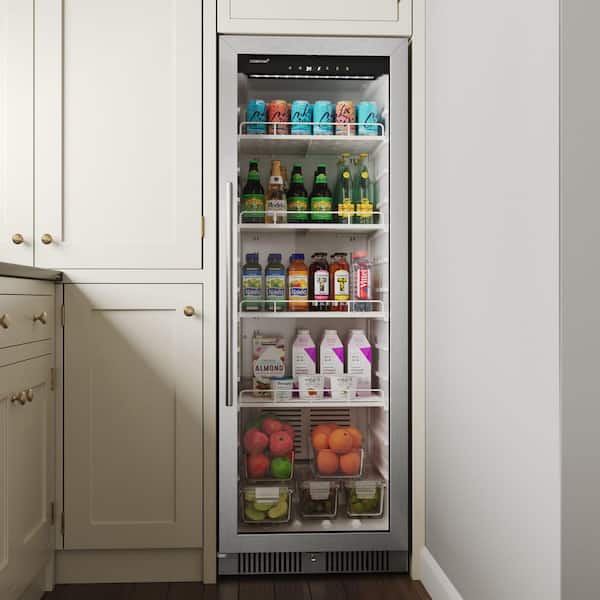 EdgeStar - 22 Inch Wide 10.1 Cu. Ft. Commercial Beverage Merchandiser With Temperature Alarm and Reversible Door