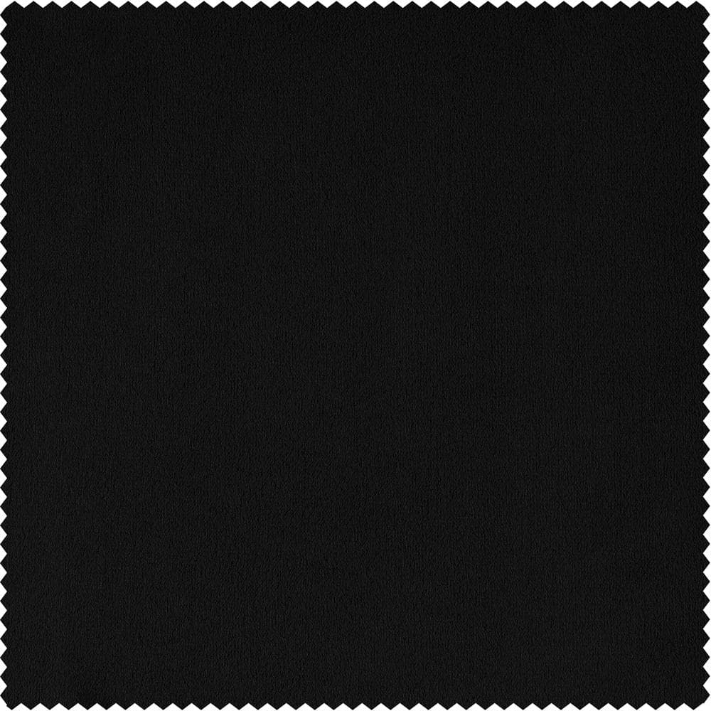 Black Velvet Extra Wide Blackout Curtain Panel 96 Inch