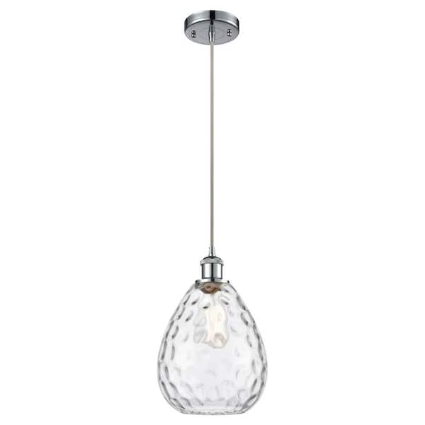 Innovations Waverly 100-Watt 1-Light Polished Chrome Standard Mini Pendant Light with Clear Glass Shade, No Bulbs Included